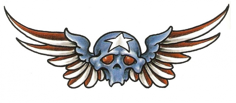 American Flying Skull