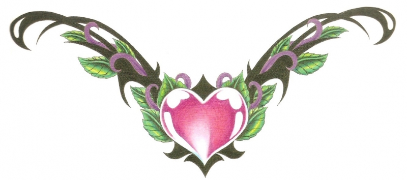 Heart Lower Back Tattoo