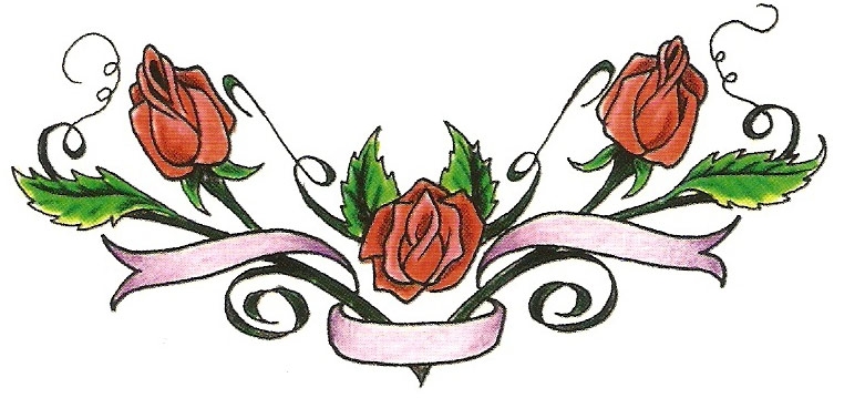 Onderrug Tattoo Rozen