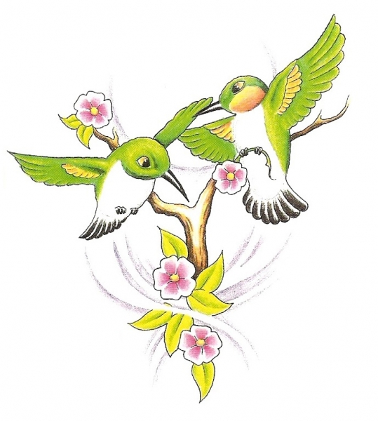 Vogels met Bloemen
