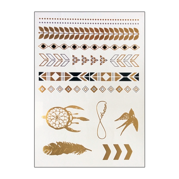 Gouden Tattoos Set 3 (15 x 21 cm)