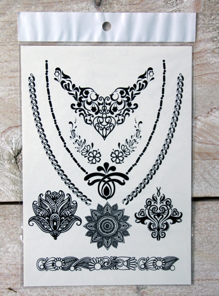 Lace (Kant) Tattoo Set 002 15 x 21 cm