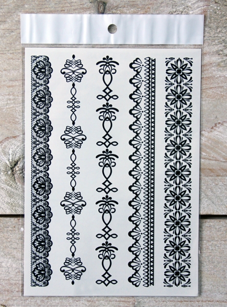 Lace (Kant) Tattoo Set 010 15 x 21 cm