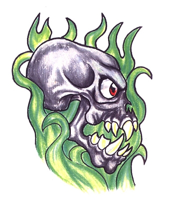Skull Groen