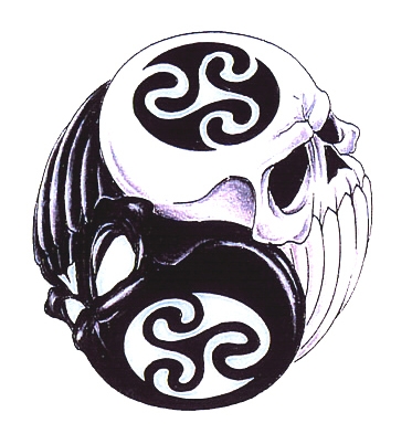 Skulls Yin Yang