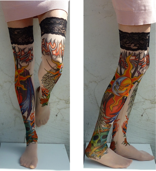 Tattoo socks benen | Faketattoo.nl