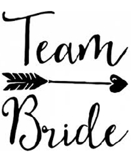 Team Bride met pijl