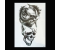  XL Tattoos Zwartwit tattoo voorbeeld Boosaardig 106 Demon en Skull