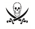  Skulls Zwartwit tattoo voorbeeld Piraten