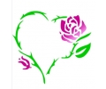 Liefde (8 x 10 cm) tattoo voorbeeld Bloemen 3-61