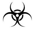  Nuclear tattoo voorbeeld Biohazard zwart 