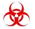  Nuclear tattoo voorbeeld Biohazard rood 