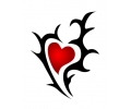  Liefde (8 x 10 cm) tattoo voorbeeld Hartje 8-5