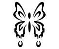  Dieren (8 x 10 cm) tattoo voorbeeld Vlinder 9-33