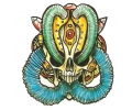  Skulls Kleur tattoo voorbeeld Biomechanical Skull