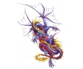  Draken tattoo voorbeeld Blauw met Paarse Draak