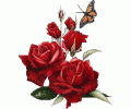  Bloemen tattoo voorbeeld Rozen en vlinder