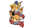  USA & Redneck Tattoos tattoo voorbeeld Redneck Confederate Girl
