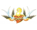  Nieuw!!! Plaktattoos tattoo voorbeeld Spreeuwen met Hart