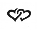  Liefde (8 x 10 cm) tattoo voorbeeld Twee Versmolten Harten