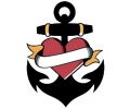  Liefde / Valentijn tattoo voorbeeld Anker met tekstvlag