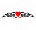  Tribals tattoo voorbeeld Tribal hartje plak