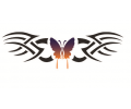  Dieren (8 x 10 cm) tattoo voorbeeld Vlinder tribal sjab