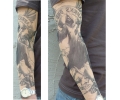  Tattoo sleeves armen tattoo voorbeeld Sleeve 14 Grim Reaper