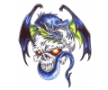  Draken tattoo voorbeeld Draak Skull