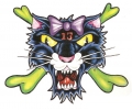  Katten tattoo voorbeeld Evil Kitty 1