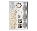  Metallic Tattoo Sets 15 x 21 cm tattoo voorbeeld Gouden Tattoos Set 2 (15 x 21 cm)