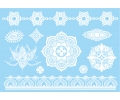  Witte Kanten Tattoos tattoo voorbeeld Lace (Kant) Tattoo Set Wit 007 15 x 21 cm