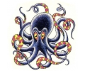  Zeemeermin tattoo voorbeeld Octopus 3