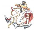  Pin-ups / Naakt (18+) tattoo voorbeeld Pin-up Anker