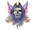  Skulls Kleur tattoo voorbeeld Skull Piraat