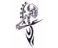  Skulls Zwartwit tattoo voorbeeld Skull Zijkant Tribal