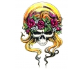  Skulls Kleur tattoo voorbeeld Skull Blondje