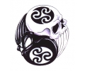  Skulls Kleur tattoo voorbeeld Skulls Yin Yang