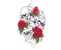  Skulls Kleur tattoo voorbeeld Skulls 'n Roses