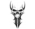  Skulls Zwartwit tattoo voorbeeld Skull Tribal 1