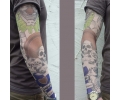  Tattoo sleeves armen tattoo voorbeeld Sleeve 8 Clown/Skull
